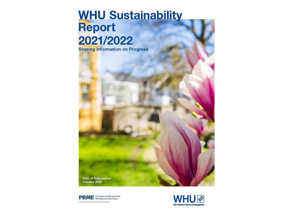 Cover WHU Sustainability Report 2021/2022